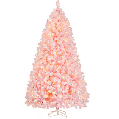 Frosted Pre-Lit Fir Christmas Tree