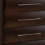 Commode haute 5 tiroirs Nitz, bois massif brun espresso-117559601