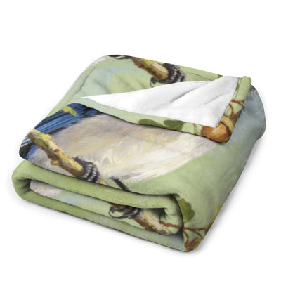 Jay Oak Acorns Luxury Flannel Throw Blanket, Soft Warm Fuzzy Blanket for Living Room Sofa Bed Home Decor