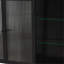 Armoire murale noire avec 3 portes arquées en verre - élégante pour les vestibules, les salles de bain et les cuisines, rangement spacieux, construction, installation manuelle simple, ajout de porte aux salles d'étude, salons-70614002
