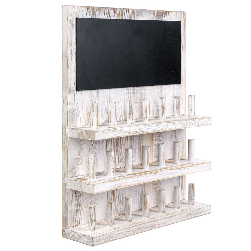 Ring Rack Solid Wood Wall Mounted Jewellery Holder, Off White