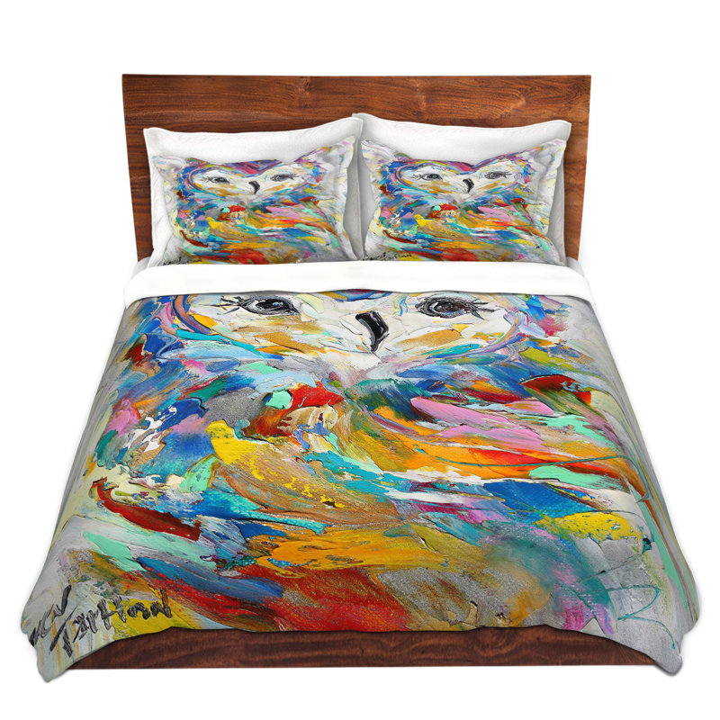  Housses de couette en microfibre Karen Tarlton Owl Whimsy, Grand
