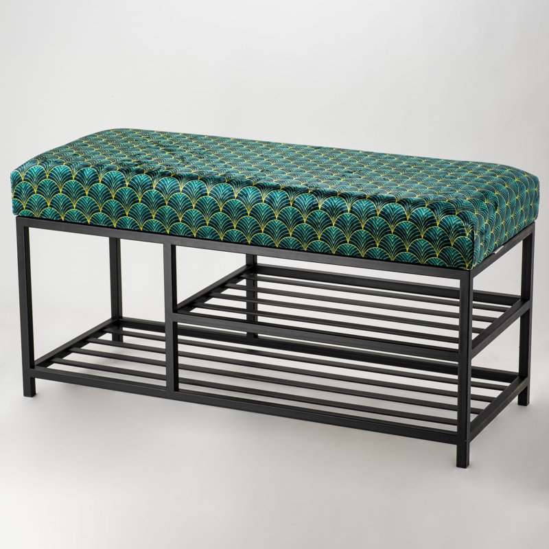 Belmoor Velvet Upholstered Storage Bench, H40 x W100 x D30cm