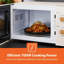 GEEPAS Nordiq 20L Microwave Oven 700W, 2 Slice Toaster & 1.7L Electric Kettle Combo Set | Matte Finish With Wood Accents | 850W Bread Toaster & 3000W Rapid Boil Cordless Jug Kettle-120343402