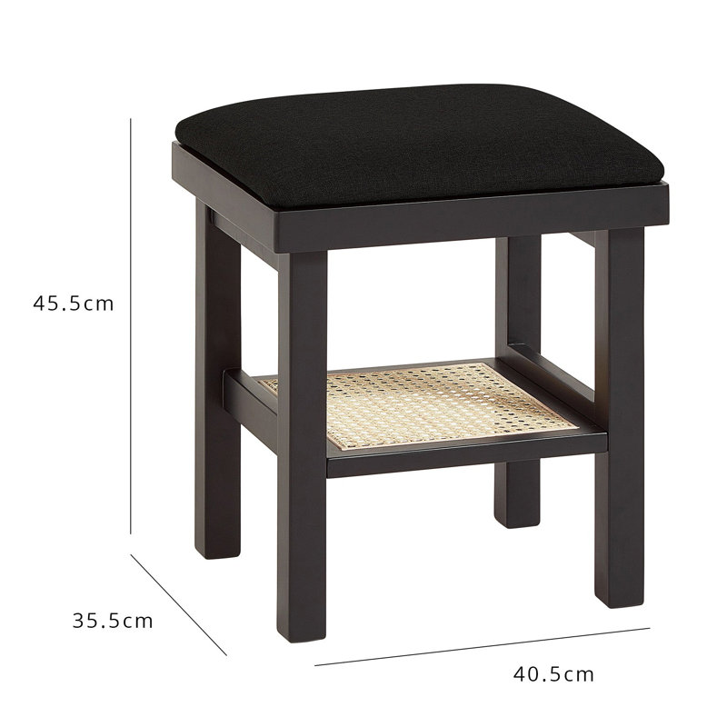 Solid + Manufactured Wood Accent Stool
