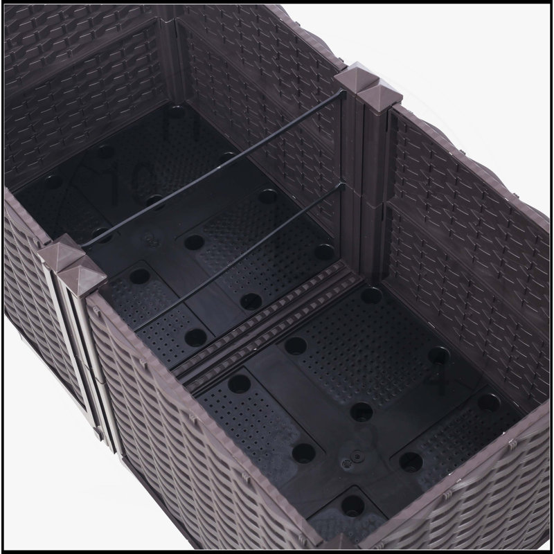 Deep Raised Garden Bed Plastic Planter Boxes, 14.7" H x 31.5" W x 31.5" D