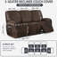 Housse pour canapé inclinable 3 places, tissu extensible d'aspect cuir