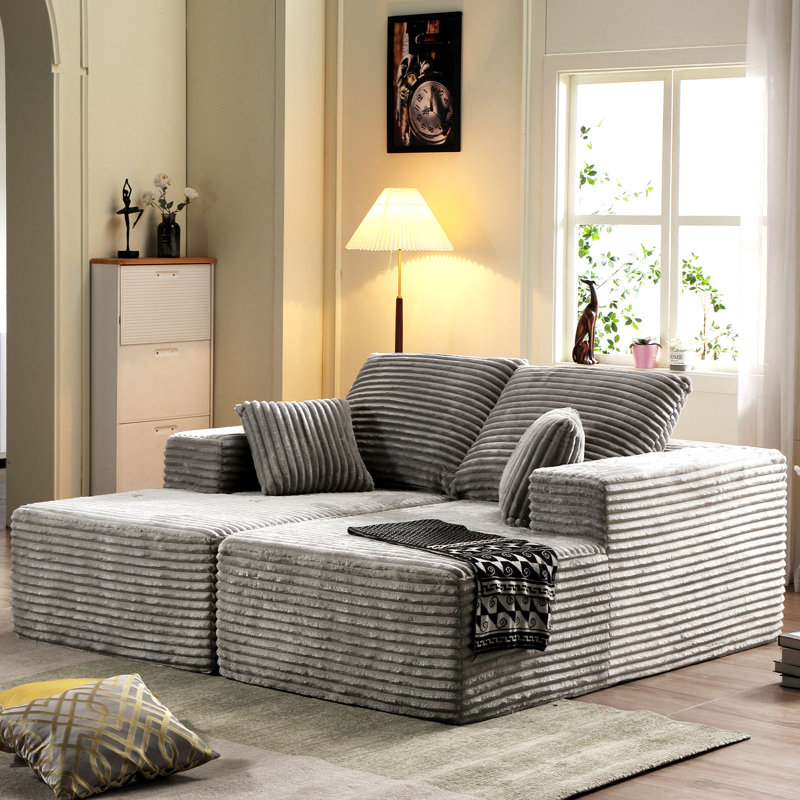 Méridienne modulaire Boneless, Gris