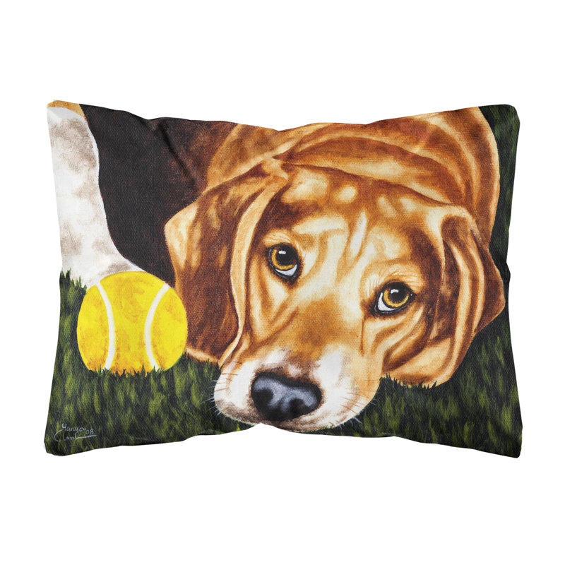  Coussin intérieur / extérieur Have Ball Will Travel Beagle