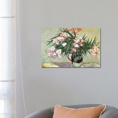 Oleanders And Books, 1888 by Vincent Van Gogh - Wrapped Canvas Gallery-Wrapped Canvas Giclée