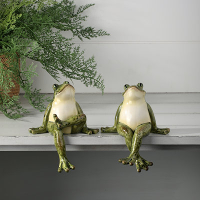 6" Resin Frog Sitter