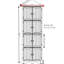 Unité de coin de 72 po de hauteur avec 8 portes - Solution de rangement polyvalente couleur chêne pour le bureau à domicile Grand garde-manger pour maximiser l'espace