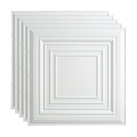 Traditional 24'' L x 24'' W Textured Vinyl Drop-In Ceiling Tile