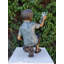Fontaine en bronze à petit garçon jouant avec deux grenouilles 18 po x 16 po x H 25 po