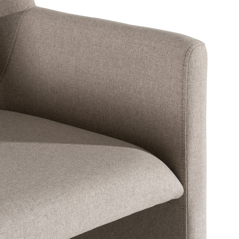 Chaise de salle à manger rembourrée Dollie, Beige