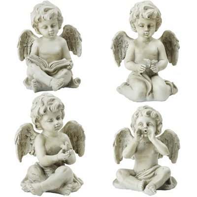 Statues de jardin en forme d'ange gris