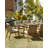 SeeHill Aluminum Outdoor Dining Table All-Weather Patio Table with 2.2" Umbrella Hole, Adjustable Height, Rust-Proof for Garden, Poolside, Patio, Brown-1081827724