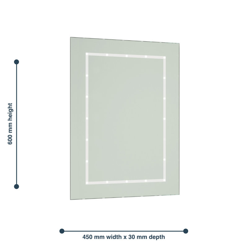 Daisy-Jo Flat Vanity Mirror, 40cm H x 35cm W