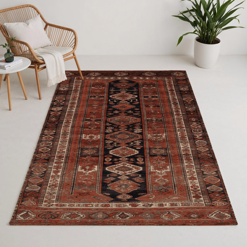 Turkish Brown Indoor and Outdoor Area Rug, Rectangle 9 pi x 12 pi