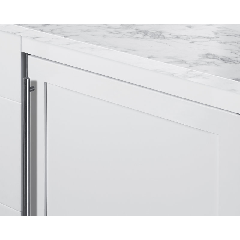 Summit Appliance Caldera Turnkey Kitchen with Cooktop, Refrigerator-Freezer, Sink, and Storage, White