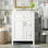 24-Inch Bathroom Vanity with Ceramic Sink, Soft-Close Door/Drawers & Double Door Racks