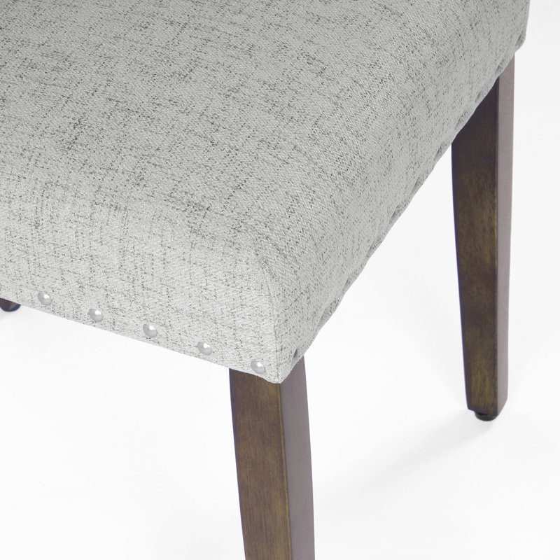 Aleka Open Back Dining Chair, Gray Woven