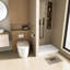 Base de douche à seuil simple de 48 po x 36 po à surface solide, bac de douche SMC antidérapant, bonde centrale-113933189