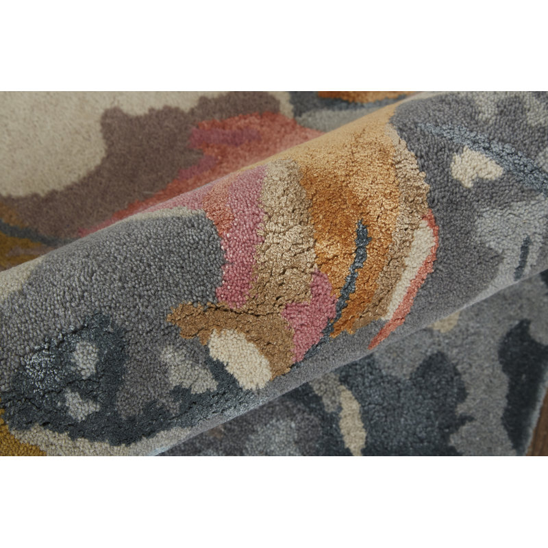 Dafney Floral Area Rug in Blue, Rectangle 3'6" x 5'6"