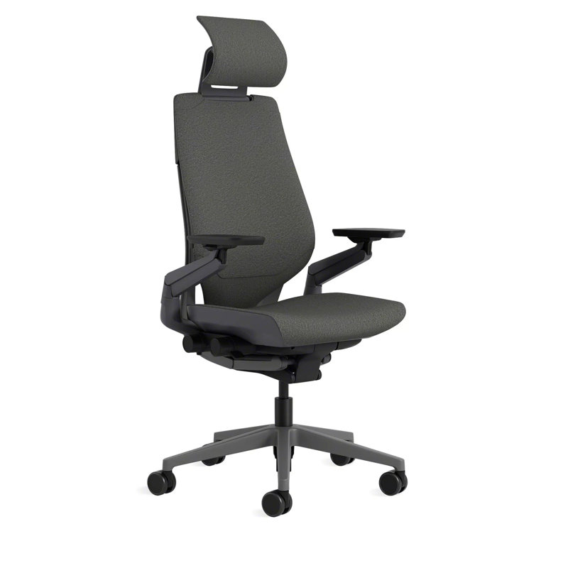 Steelcase Gesture With Headrest, Gray, Carpet Floors