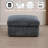 38" Wide Dark Gray Corduroy Living Room Pholstered Ottoman-129467317