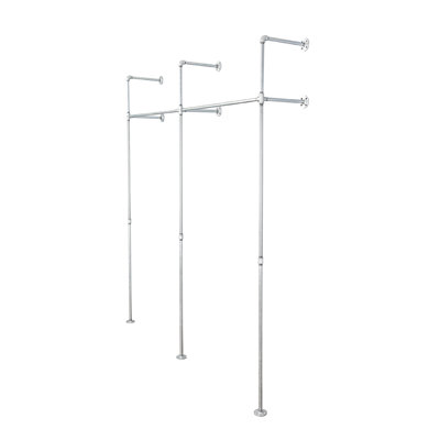 Arunjot 74.25'' W Wall and Floor Mounted Clothing Rack