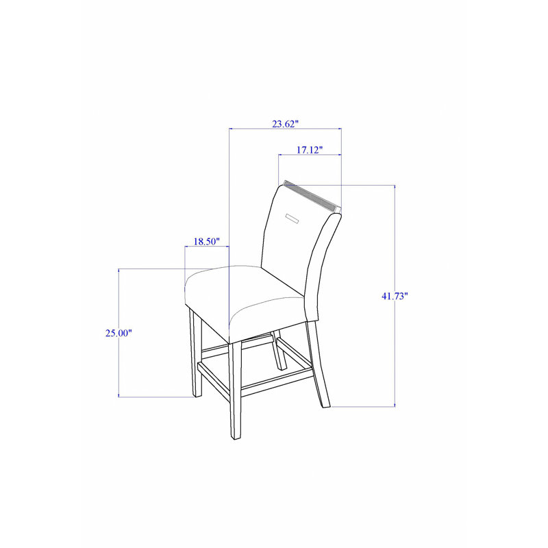 2 tabourets de bar pour l'extérieur, Siège noir / structure noire