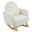 Chaise berçante d'appoint avec dossier incurvé et coussin, confort ultime pour votre maison, velours en peluche