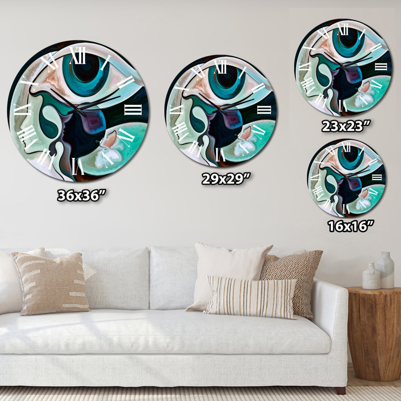 The Mind's Eye I - Horloge murale moderne, Surdimensionné