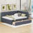 Full / Double Upholstered Daybed with 2 Storage Drawers Sofa Bed Frame-96618266