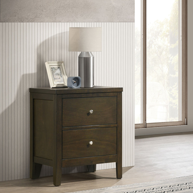 2-Drawer Nightstand Bedside Table