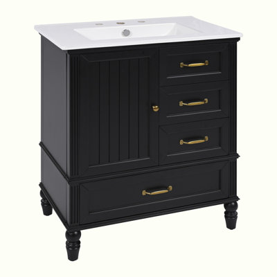 Meuble-lavabo avec lavabo et armoire avec tiroirs
