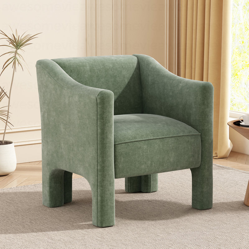 Fauteuil rembourré 29,9 po Modern, Vert