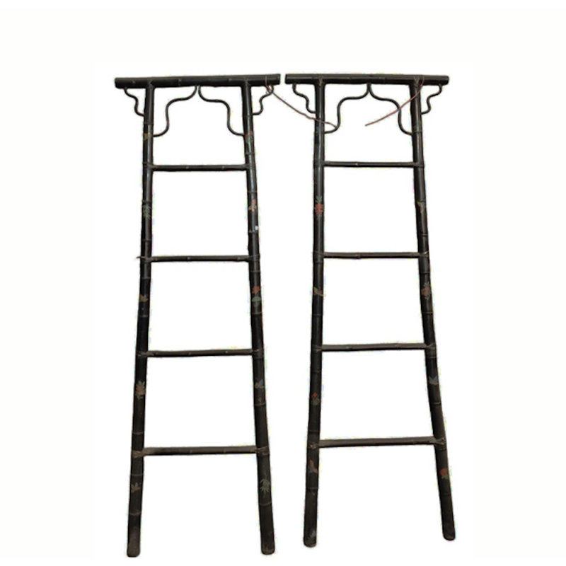 Vintage Hand-Painted Bamboo Ladders