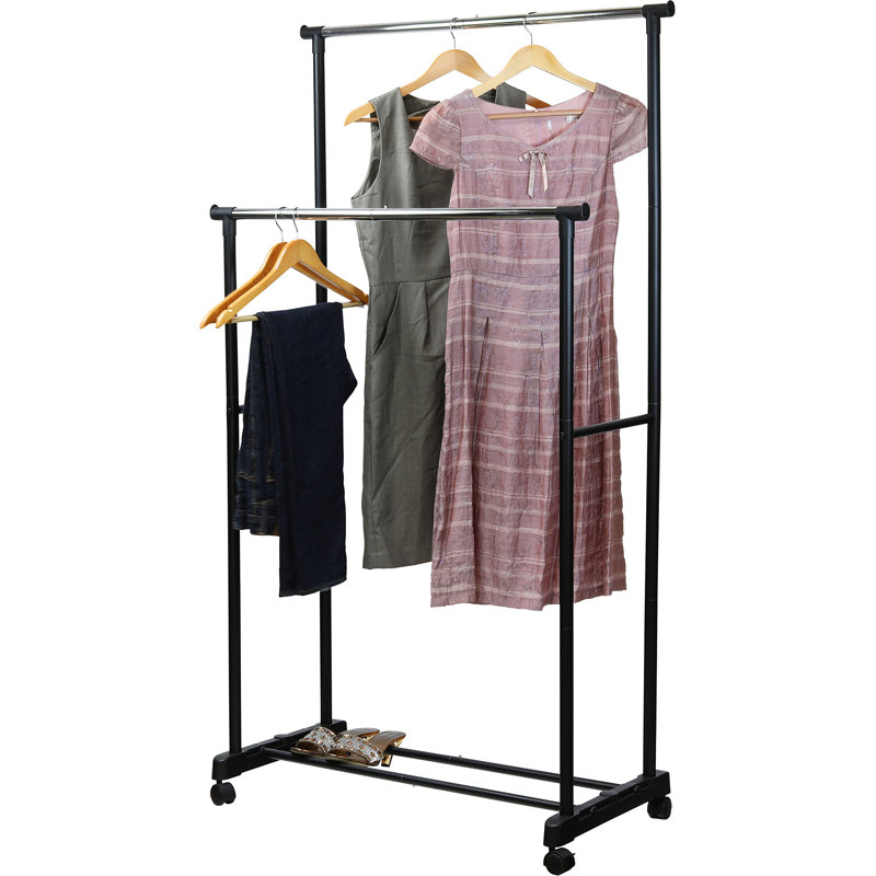 Steel Adjustable Rolling Clothing Rack
