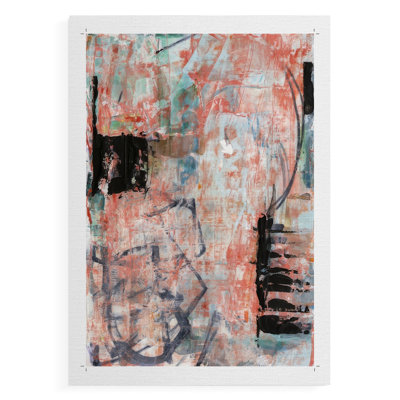 Tangerine et bleu sarcelle I - Impression sur toile seulement - non encadrée