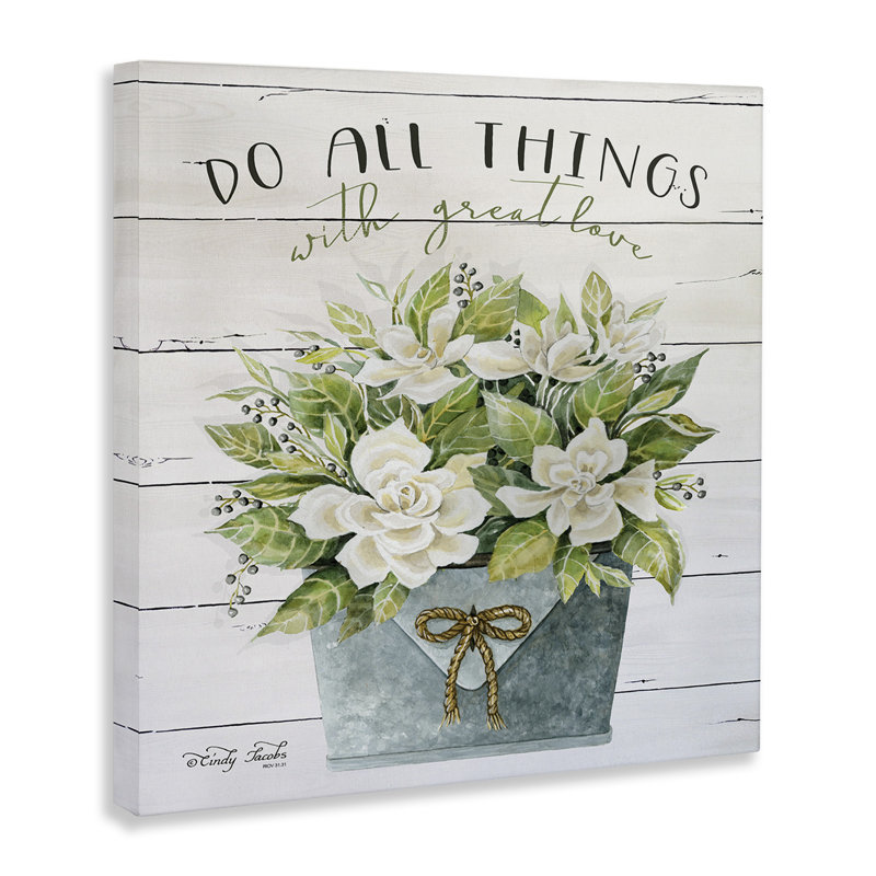 «Do All Things with Great Love», reproduction, H 17 po x l 17 po