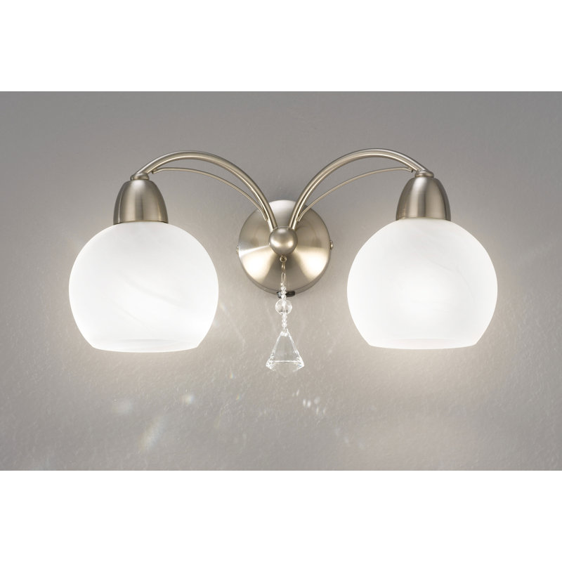 Hostetter Armed Sconce, Satin Nickel