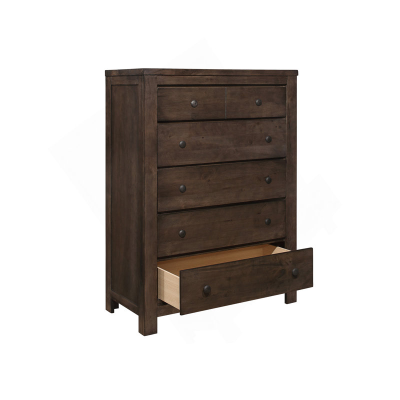 Commode brune à 5 tiroirs