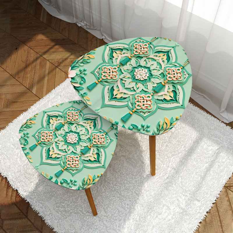 Ensemble de 2 tables basses gigognes Triangle