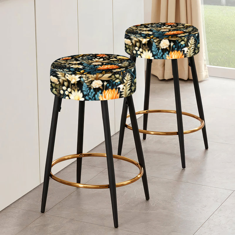 Ensemble de 2 tabourets de bar Cottage Floral