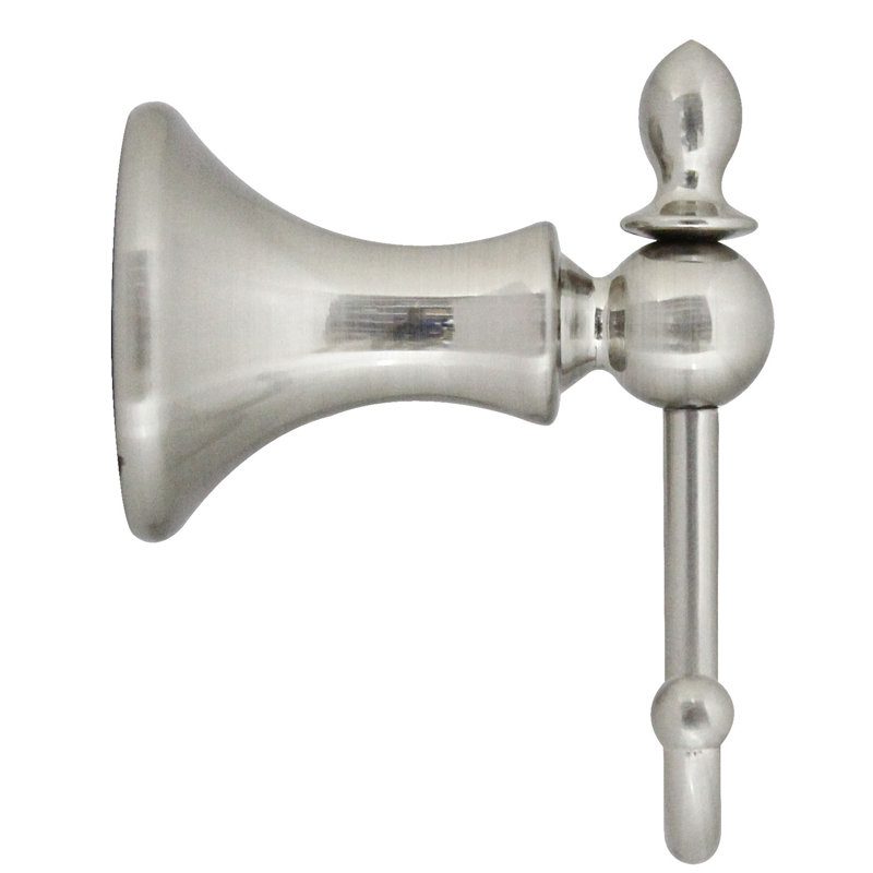 Porte-peignoir double Khorawa, Nickel satiné
