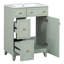Armoire de meuble-lavabo 24 po avec lavabo en céramique, 2 tiroirs, 1 porte-125514687