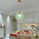 Flower Petals Tiffany-Style Ceiling Pendant Light With 8-Inch Shade**