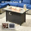 Ensemble de conversation en osier pour 5 personnes avec coussins et repose-pieds Dzion-1346991184